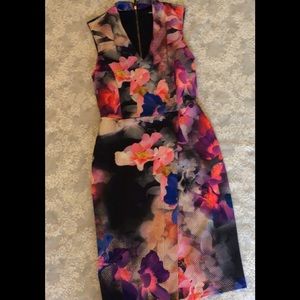 OASIS SLEEVELESS FLORAL DRESS